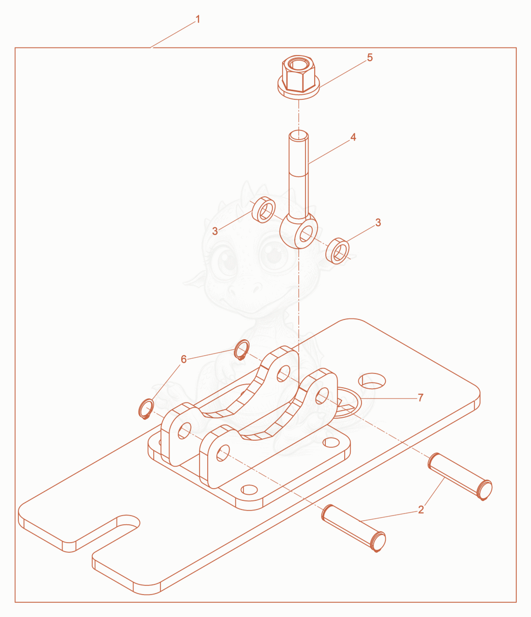 Exploded parts diagram of the Clamping Device SV56 of a Wacker Neuson AR52/3/200, with numbered balloons