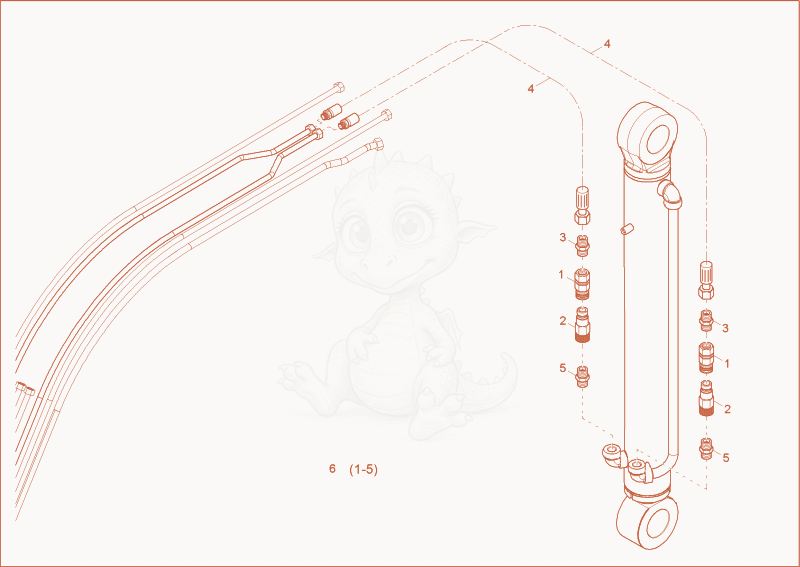Exploded parts diagram of the GRAB EQUIPMENT (OPTION) of a Wacker Neuson 8003, with numbered balloons