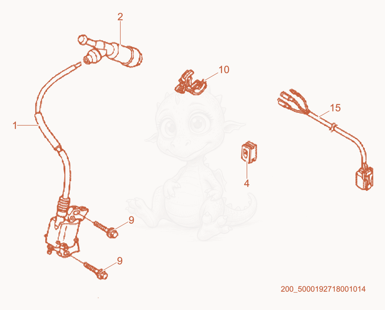 Exploded parts diagram of the Ignition Coil of a Wacker Neuson CT48-13A-V, with numbered balloons