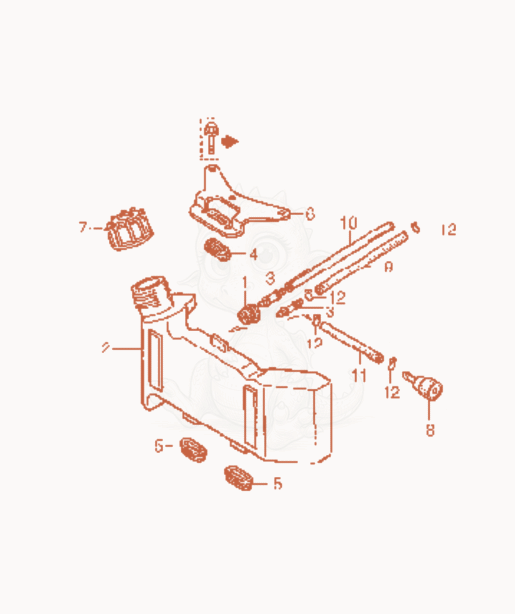 Exploded parts diagram of the Fuel Tank cpl. of a Wacker Neuson P31A, with numbered balloons