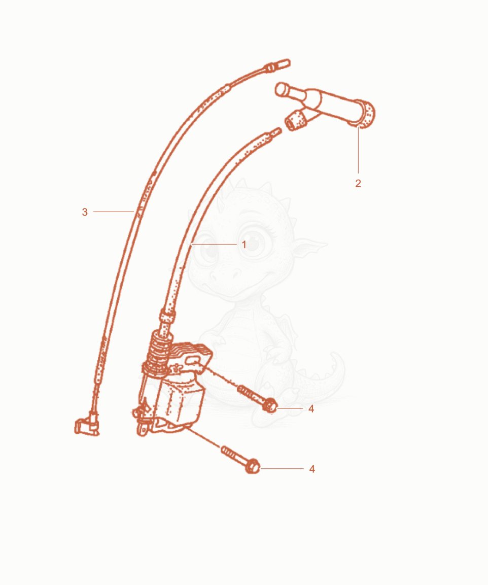 Despiece del Ignition coil cpl de una máquina Wacker Neuson WPU1550AW-US, con globos numerados