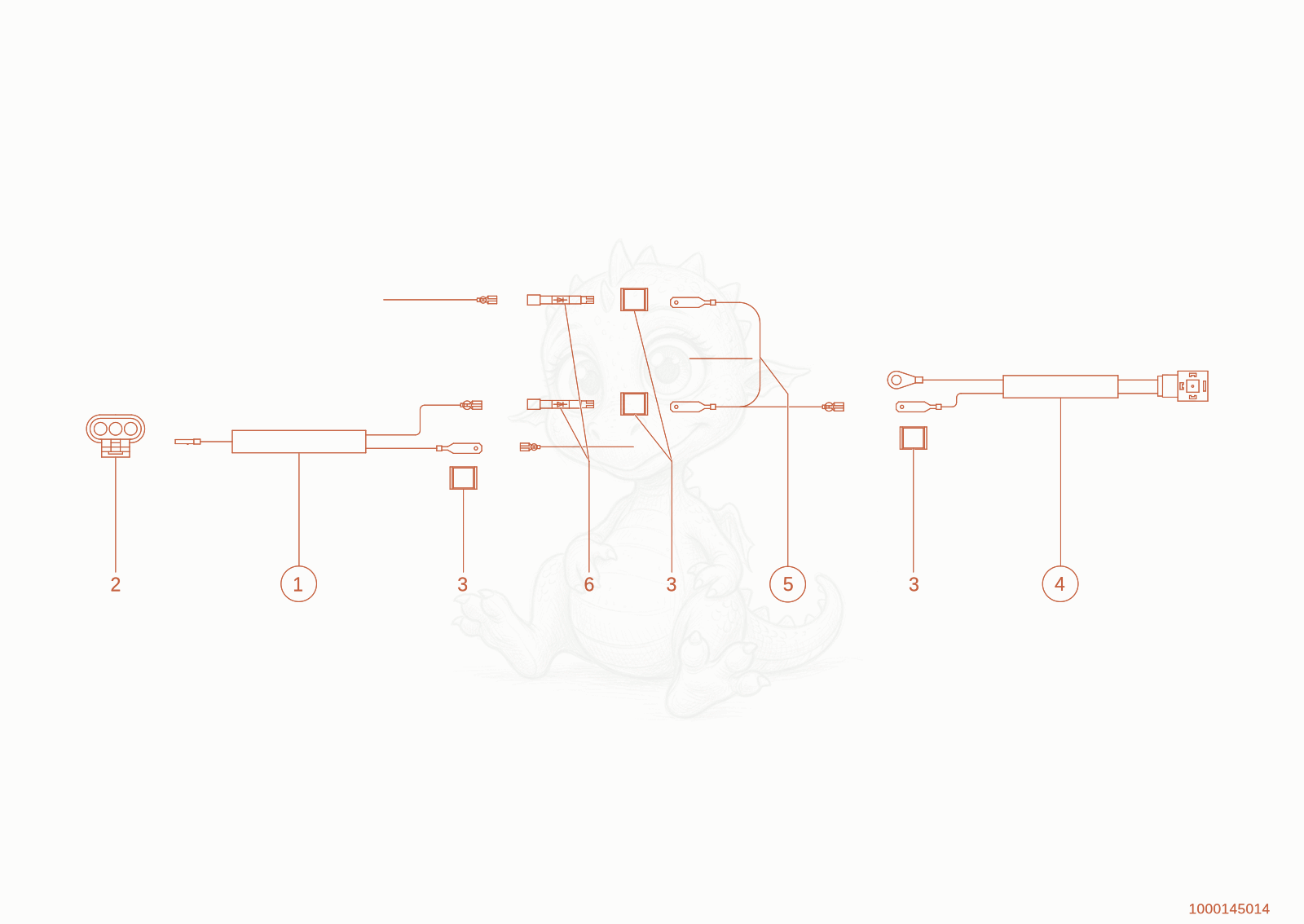 Exploded parts diagram of the wiring harness of a Wacker Neuson 1150, with numbered balloons