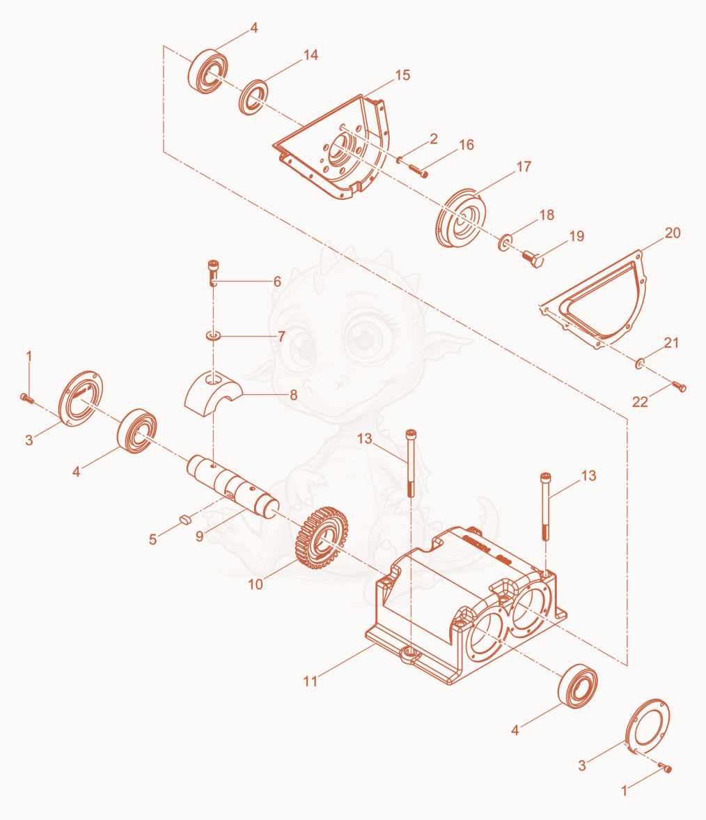 Exploded parts diagram of the Exciter cpl. of a Wacker Neuson DPU2560H-TS, with numbered balloons