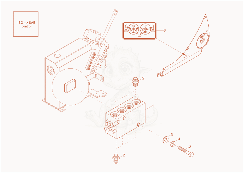 Exploded parts diagram of the 8/2 VALVE (OPTION) of a Wacker Neuson 1703, with numbered balloons