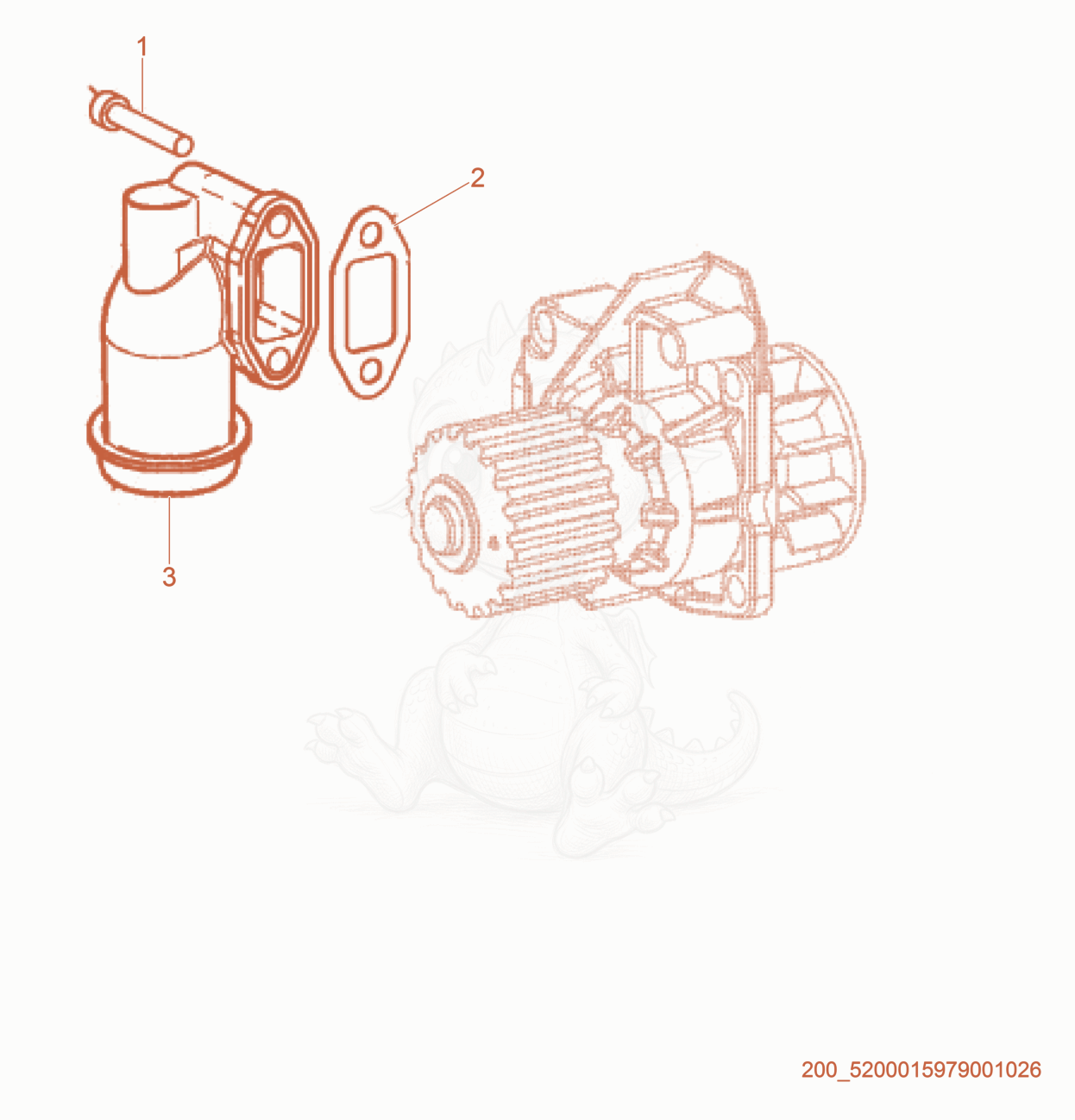 Exploded parts diagram of the Water Manifold of a Wacker Neuson RTL82-SC3, with numbered balloons