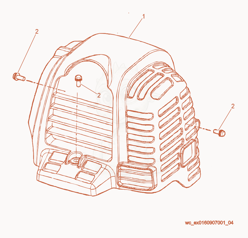 Exploded parts diagram of the Cylinder Cover of a Wacker Neuson P35, with numbered balloons