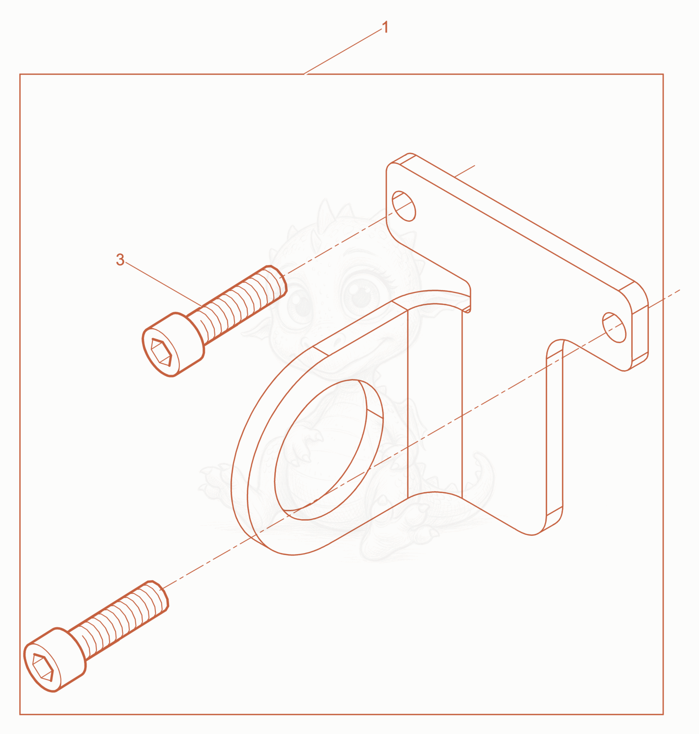 Exploded parts diagram of the Towing eye cpl. of a Wacker Neuson DPU2550H, with numbered balloons