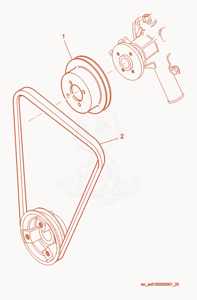 Exploded parts diagram of the Pulley cpl. of a Wacker Neuson RD27-120, with numbered balloons