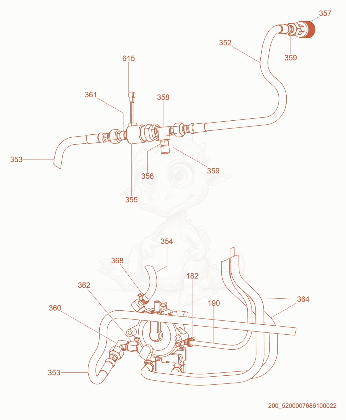 Exploded parts diagram of the LP Components of a Wacker Neuson CRT48-33KDF, with numbered balloons