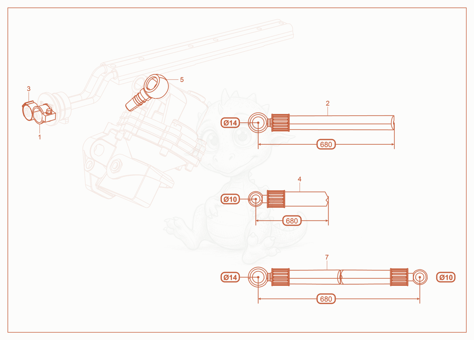 Exploded parts diagram of the Fuel Lines of a Wacker Neuson RTLX-SC3, with numbered balloons