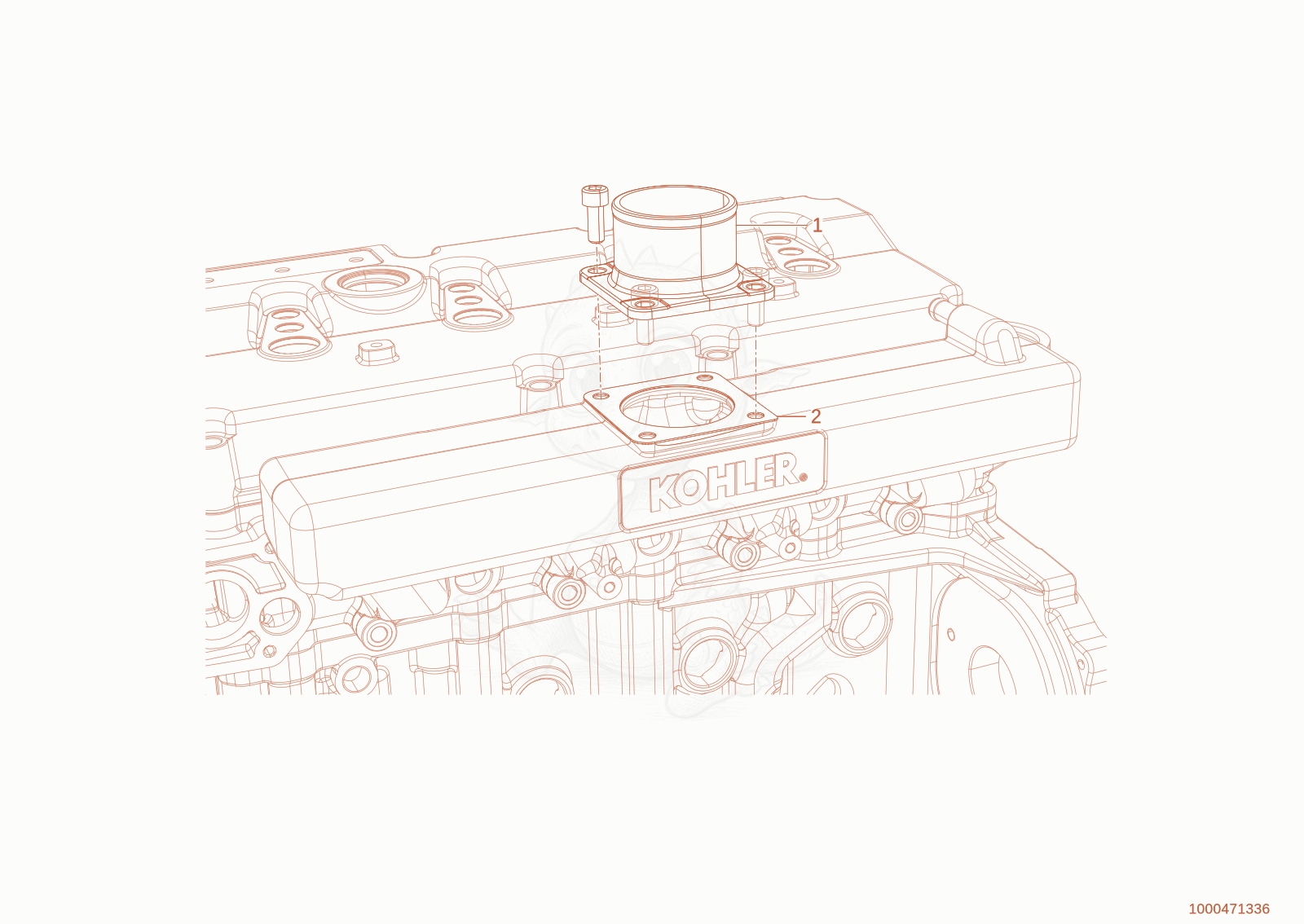 Exploded parts diagram of the Suction flange of a Wacker Neuson WL950P(A05-05), with numbered balloons