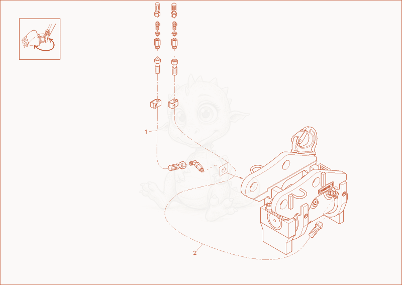 Exploded parts diagram of the Powertilt Installation (Option) of a Wacker Neuson EZ28, with numbered balloons