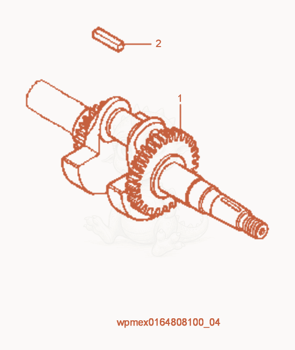 Despiece del Crankshaft de una máquina Wacker Neuson WP1540A, con globos numerados