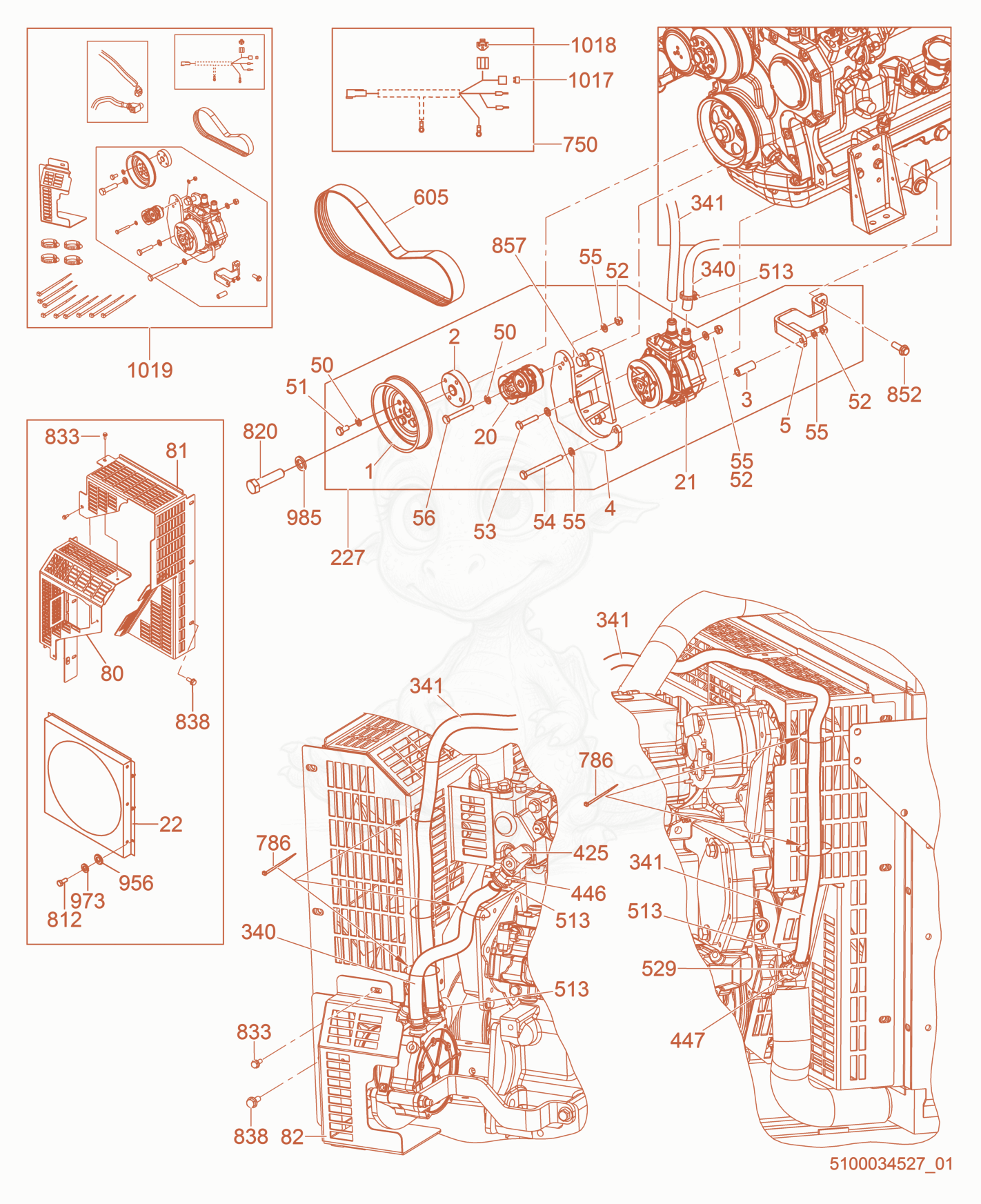 Exploded parts diagram of the Option - L3 of a Wacker Neuson G70, with numbered balloons