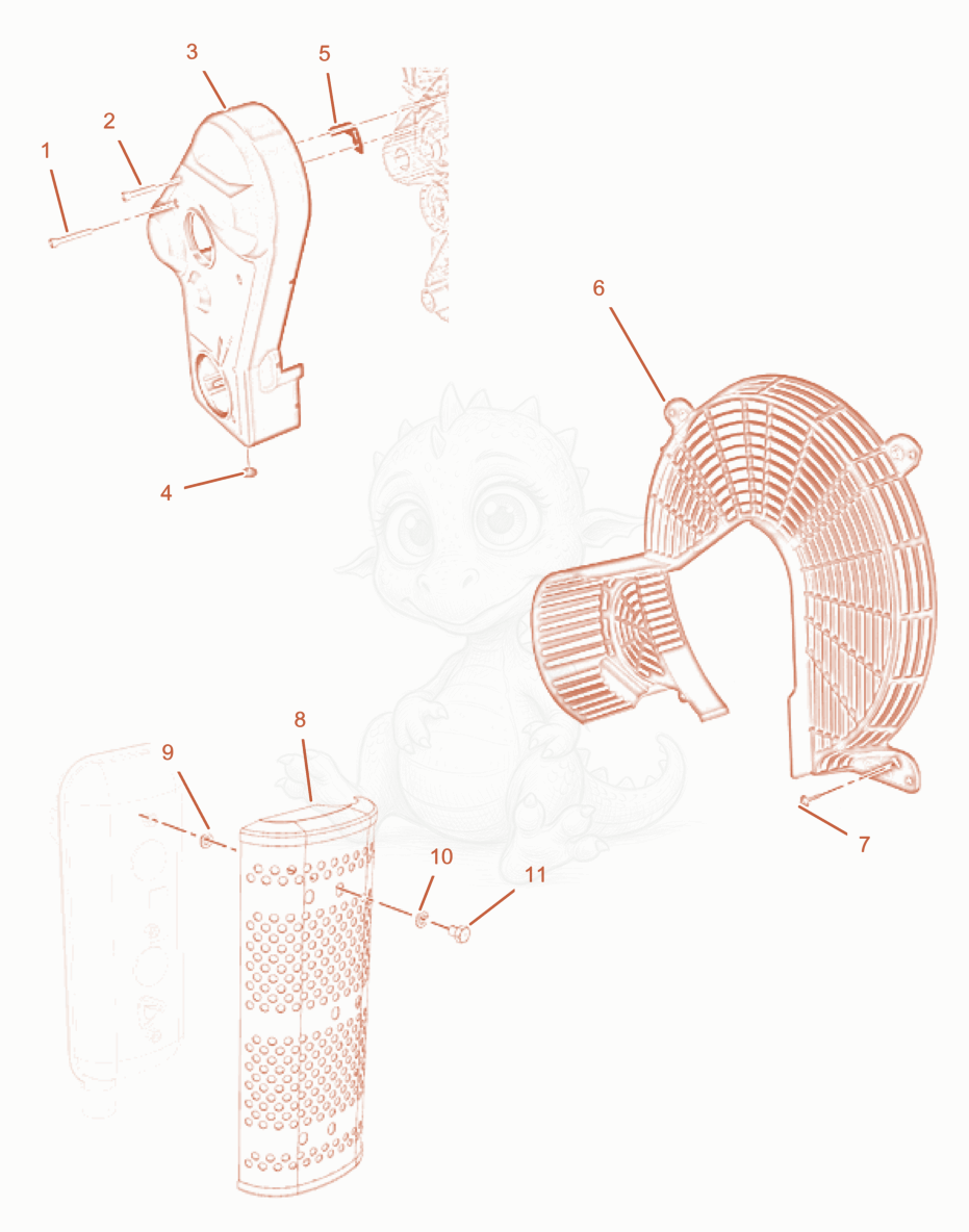 Exploded parts diagram of the GUARD of a Wacker Neuson PT6LT, with numbered balloons