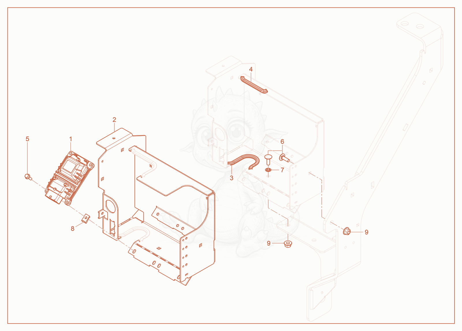 Exploded parts diagram of the Control Units of a Wacker Neuson ET40(E33-01), with numbered balloons