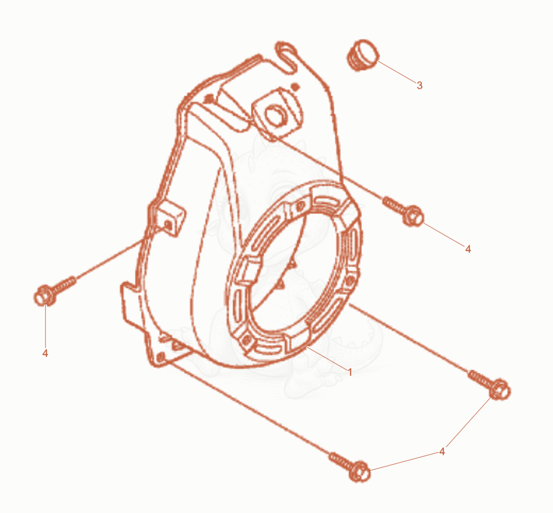 Exploded parts diagram of the Fan hood of a Wacker Neuson BS68-4AB/28, with numbered balloons