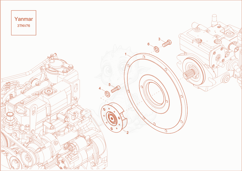 Exploded parts diagram of the HYDRAULIC PUMP DRIVE of a Wacker Neuson DW20, with numbered balloons