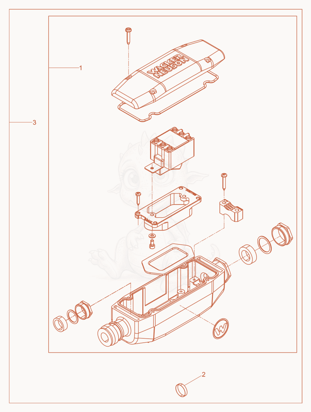 Exploded parts diagram of the Switch Kit of a Wacker Neuson IREN4510MGV, with numbered balloons
