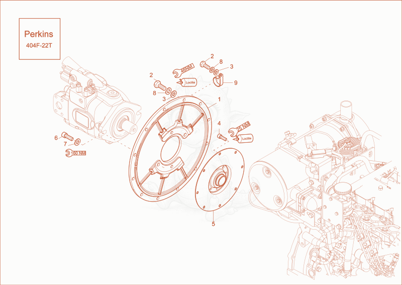 Exploded parts diagram of the HYDRAULIC PUMP DRIVE of a Wacker Neuson ET65, with numbered balloons