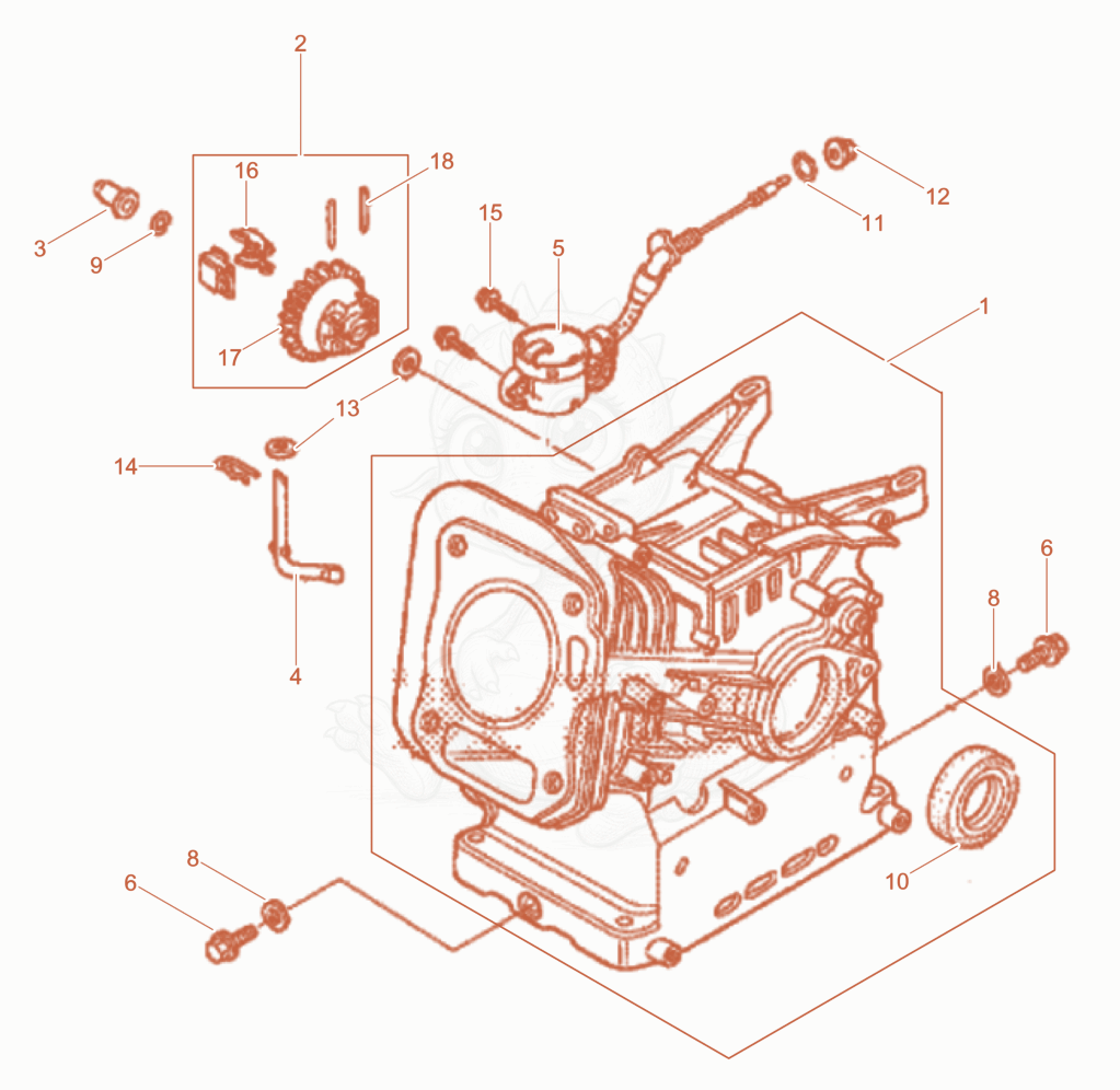 Despiece del Cylinder housing de una máquina Wacker Neuson WP1550AUS, con globos numerados