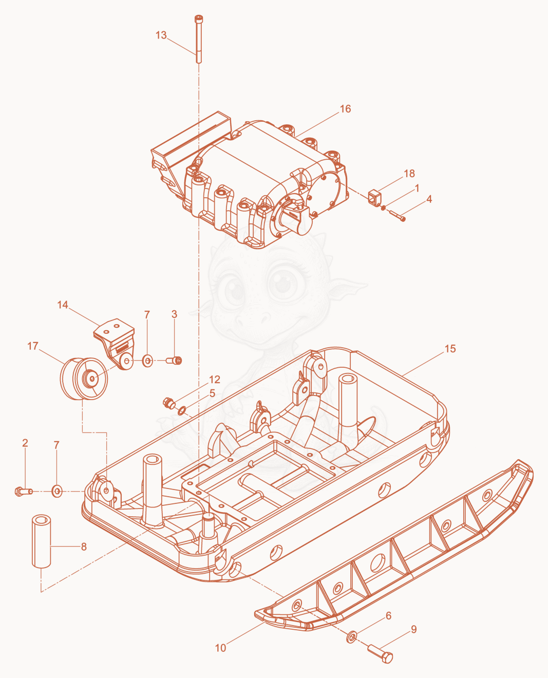 Exploded parts diagram of the Baseplate of a Wacker Neuson DPU4045YE, with numbered balloons