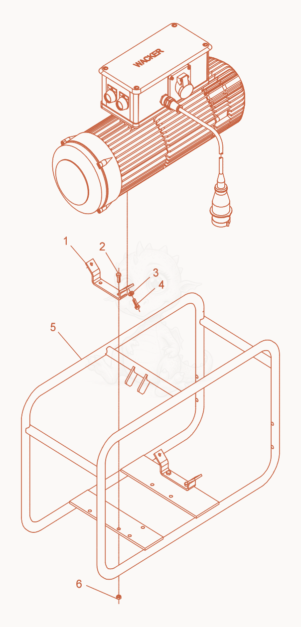 Exploded parts diagram of the Converter cpl. of a Wacker Neuson FU4/200SW, with numbered balloons