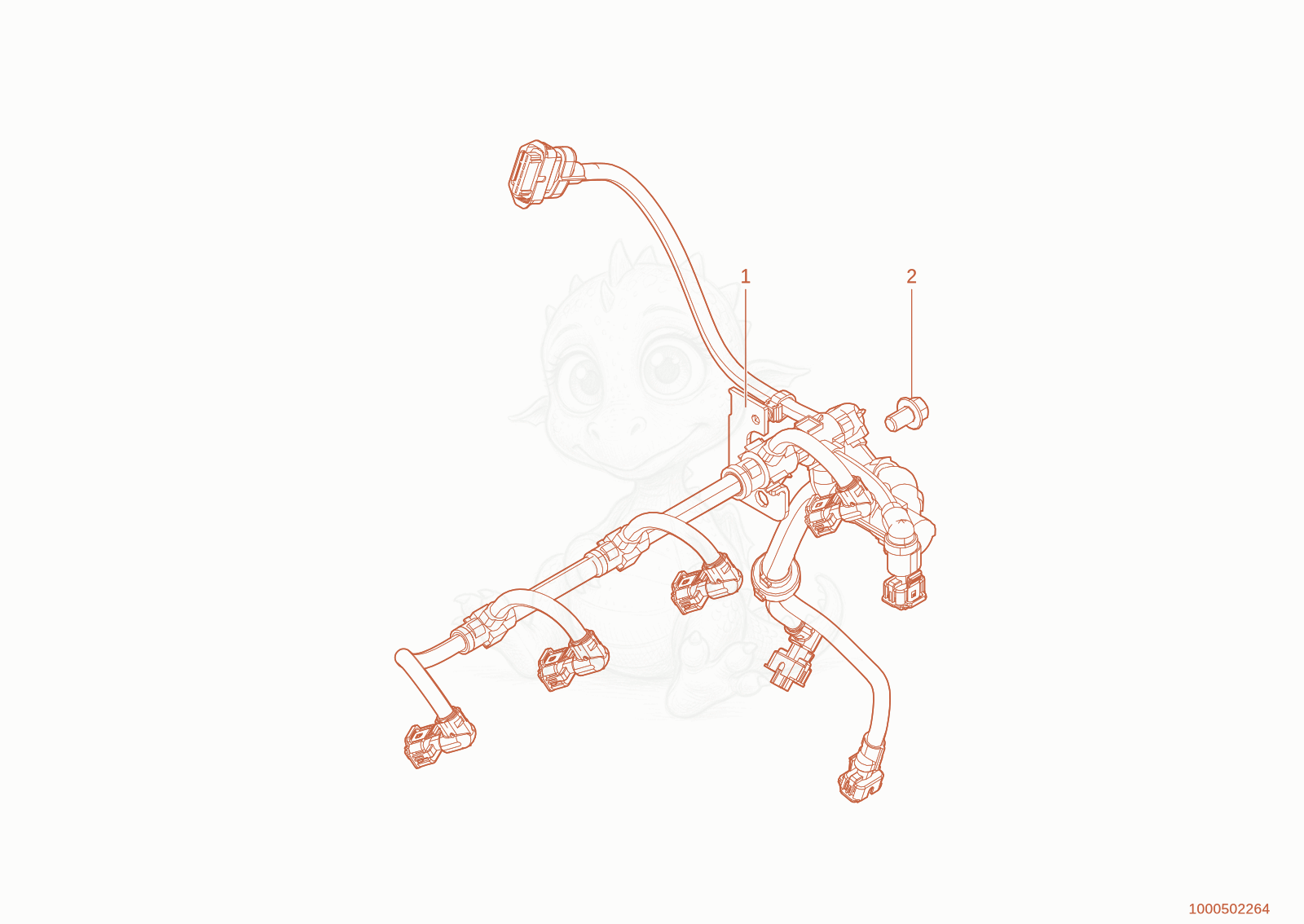 Exploded parts diagram of the bracket of a Wacker Neuson WL95(WRL90-00), with numbered balloons