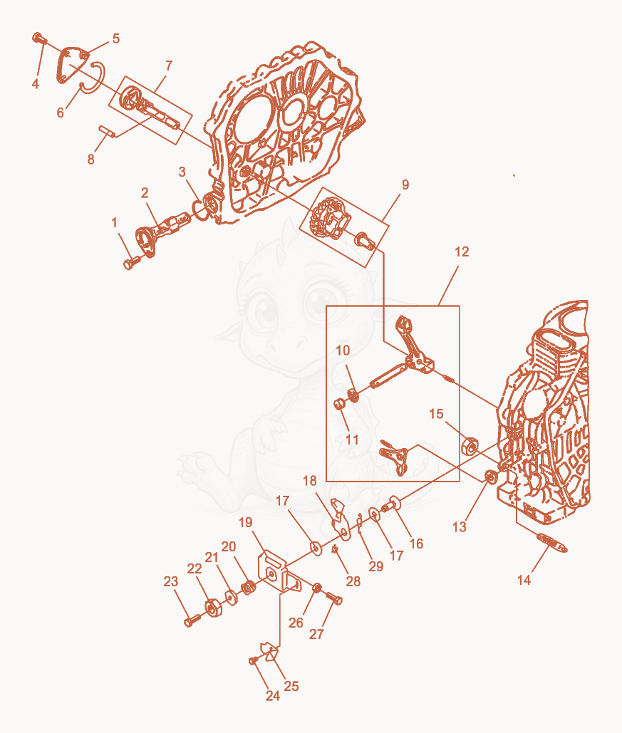 Exploded parts diagram of the Governor lever of a Wacker Neuson DPS1850Y, with numbered balloons