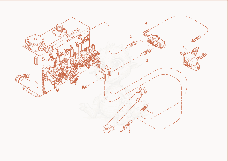 Exploded parts diagram of the BOOM OFFSET CYLINDER INSTALLATION of a Wacker Neuson 6502WD, with numbered balloons