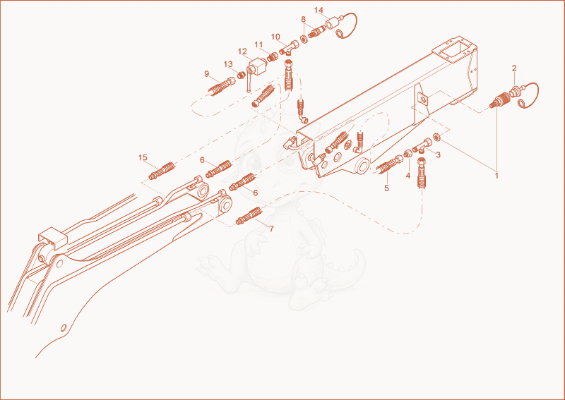Exploded parts diagram of the TELESCOPIC STICK INSTALLATION of a Wacker Neuson 1502RDFORCE, with numbered balloons