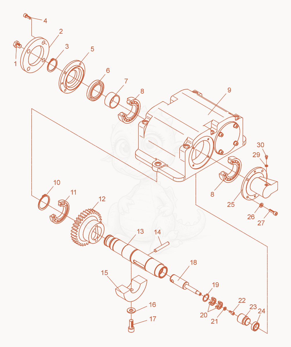 Exploded parts diagram of the Exciter cpl. of a Wacker Neuson BPU2440A, with numbered balloons
