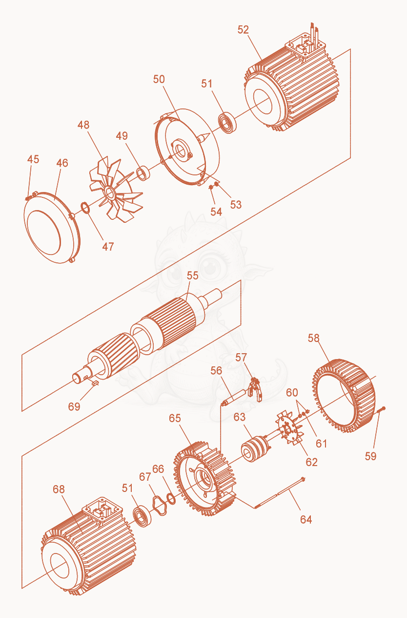 Exploded parts diagram of the Converter cpl. of a Wacker Neuson FU4/200SW, with numbered balloons