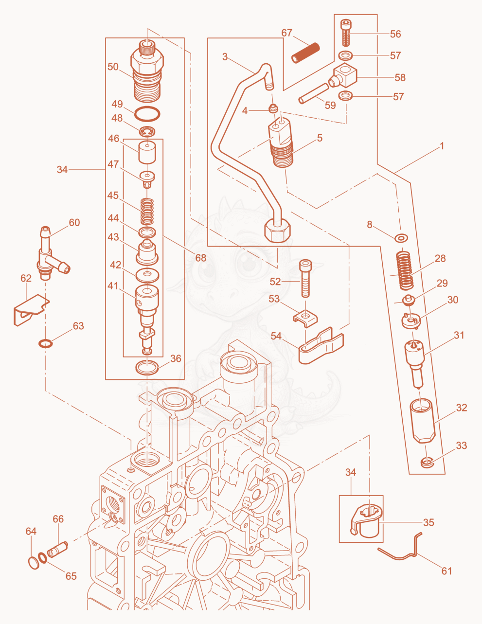 Exploded parts diagram of the Injection Equipment of a Wacker Neuson DPS3060HV, with numbered balloons