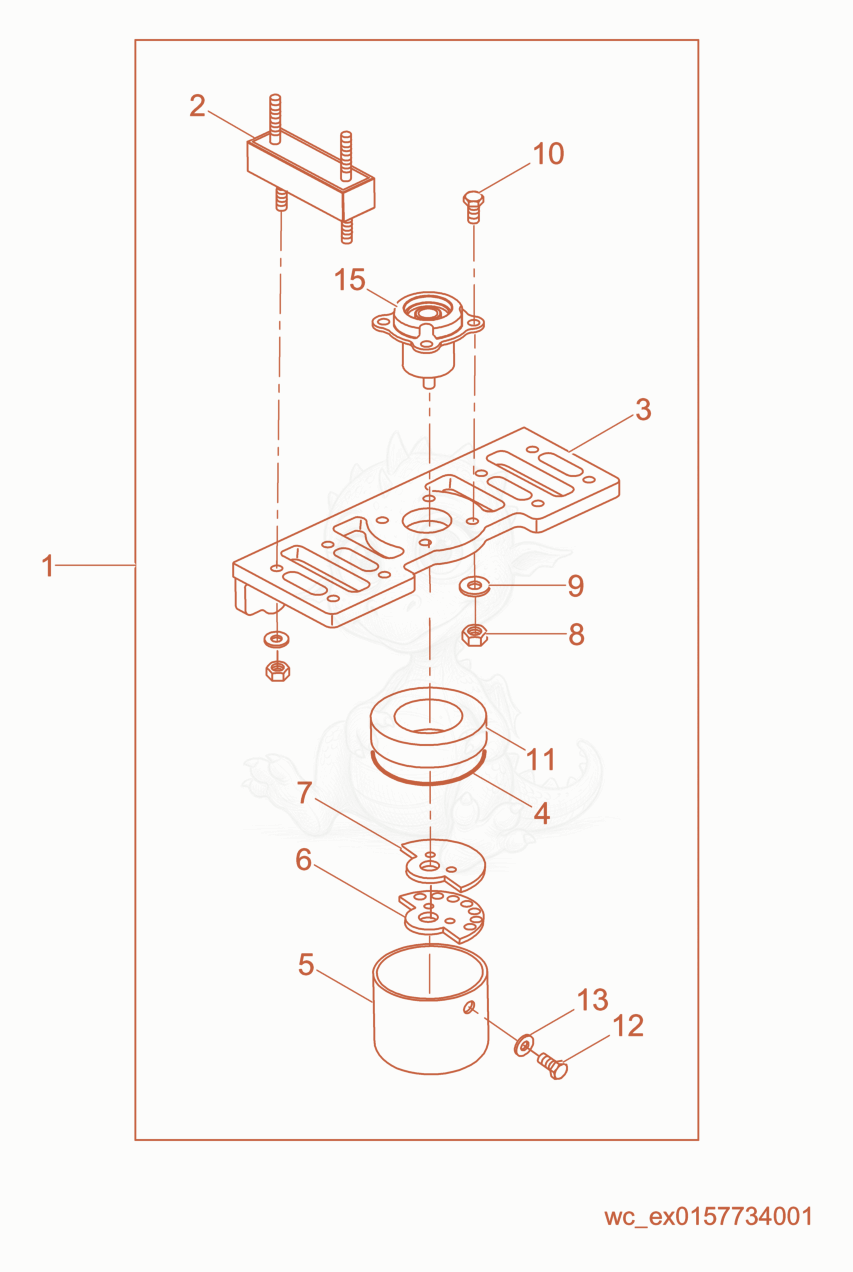 Exploded parts diagram of the Blade Adapter cpl. of a Wacker Neuson P35, with numbered balloons