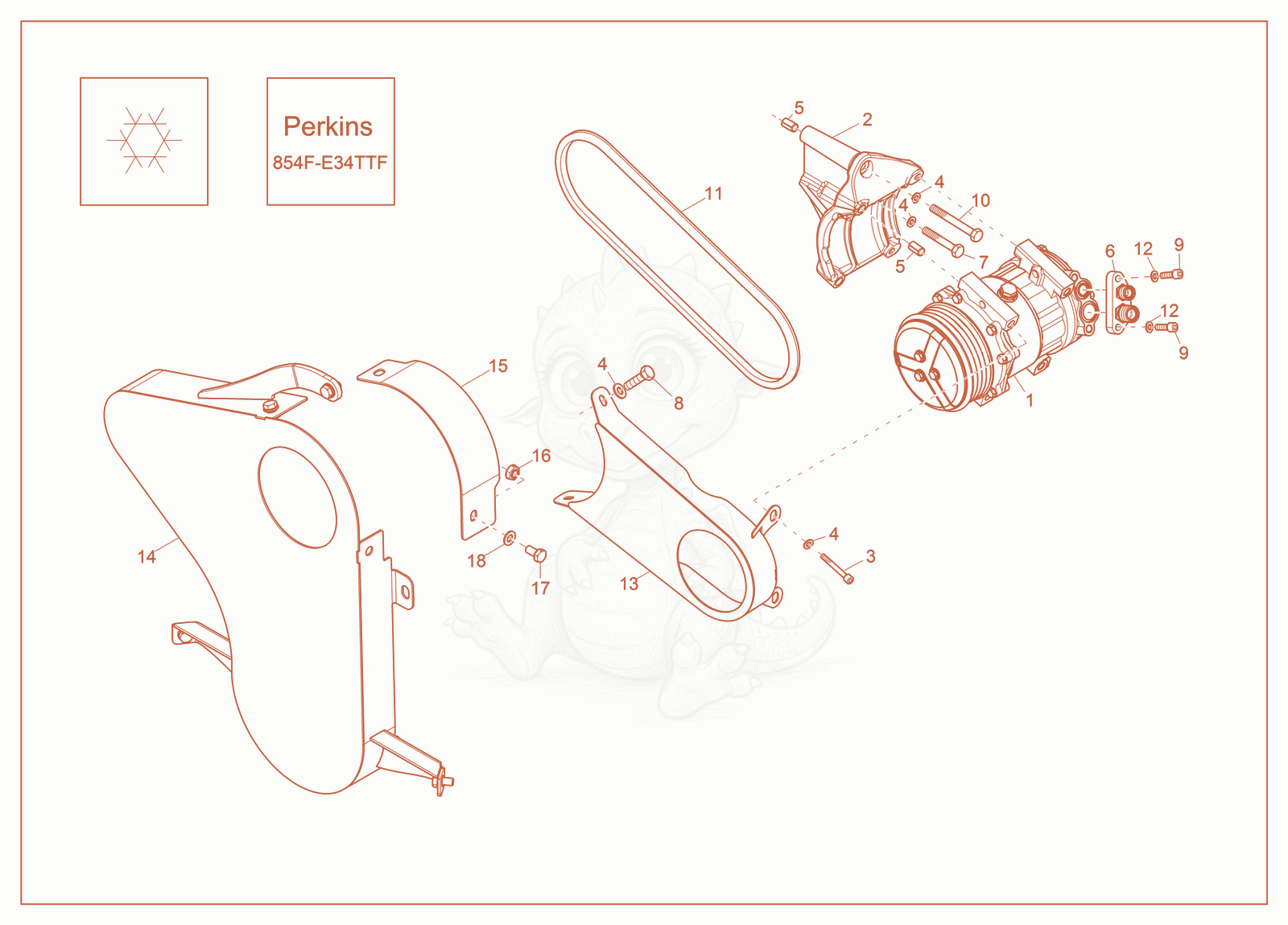 Exploded parts diagram of the ADDITIONAL PARTS OPTION AIR-CONDITIONING of a Wacker Neuson ST45(S04-04), with numbered balloons