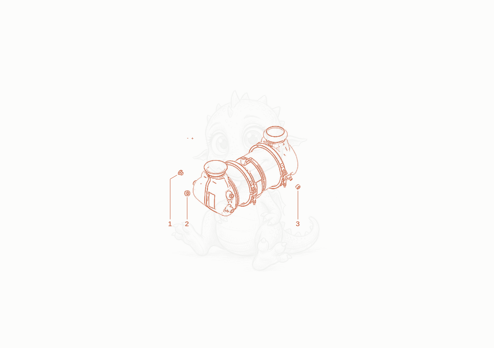 Exploded parts diagram of the lock plug of a Wacker Neuson WL34, with numbered balloons
